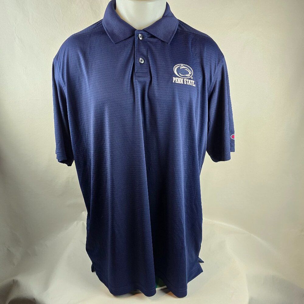 Penn Station Shirt Mens XL Blue Polo Champion Nittany Lions Performance Active